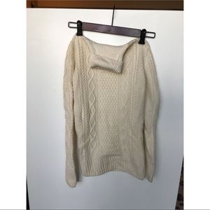 MUJI Cream Knit Turtleneck Sweater S